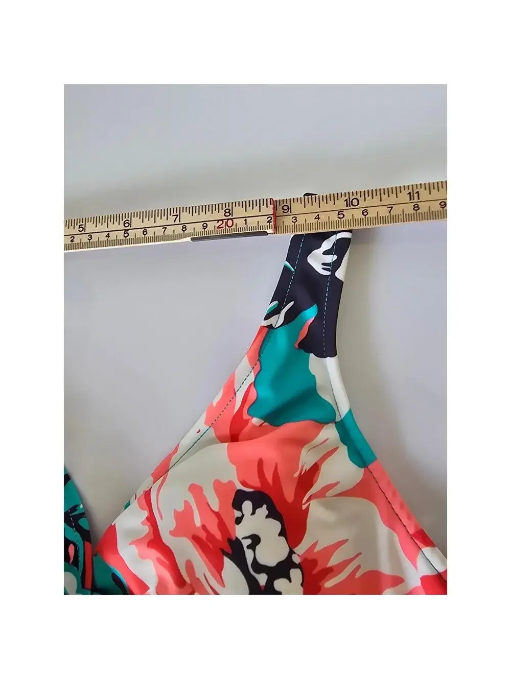 Tropical Floral Ruched One Piece Swimsuit Coral Teal V-Neck Padded Poshmark